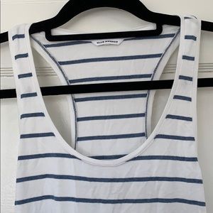 Club Monaco racerback tank with rounded hem